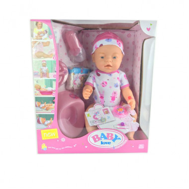 Функциональная игрушка кукла Baby Love с аксессуарами