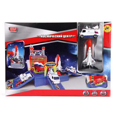 Игровой набор "Космический центр" с шаттлом и машинкой (Технопарк 28543)